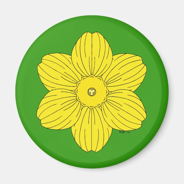 Heraldic Daffodil Magnet (Vorne)