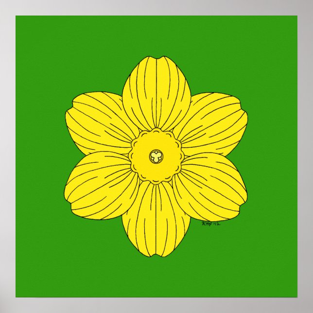 Heraldic Daffodil Poster (Vorne)