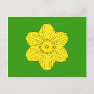Heraldic Daffodil Postkarte