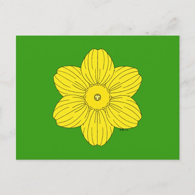 Heraldic Daffodil Postkarte (Vorderseite)