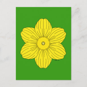 Heraldic Daffodil Postkarte