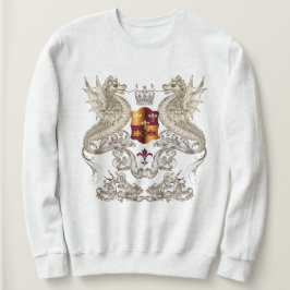 Heraldic Design mit Dragons Fleur Lis Sweatshirt