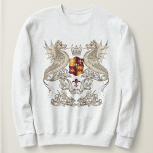 Heraldic Design mit Dragons Fleur Lis Sweatshirt