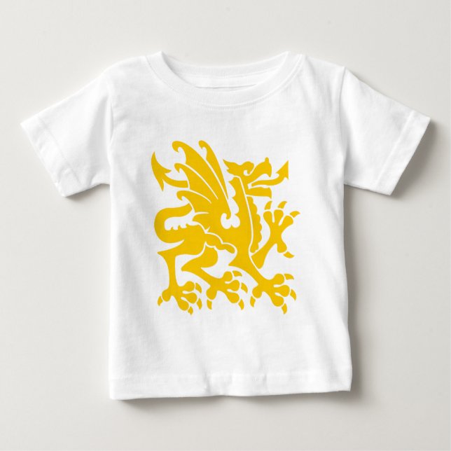 Heraldic Dragon 01 - Amber Baby T-shirt (Vorderseite)
