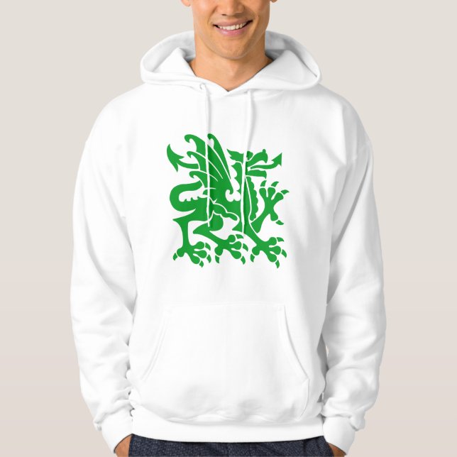 Heraldic Dragon 01 - Gras Green Hoodie (Vorderseite)