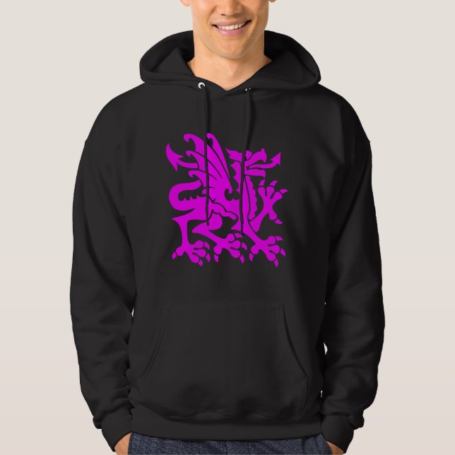 Heraldic Dragon 01 - Magenta Hoodie (Vorderseite)