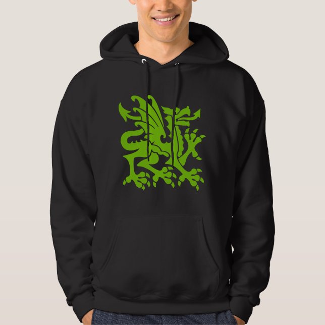 Heraldic Dragon 01 - Martian Green Hoodie (Vorderseite)