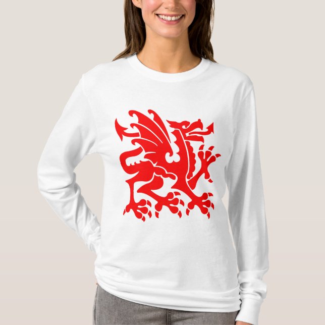 Heraldic Dragon 01 - Rot T-Shirt (Vorderseite)