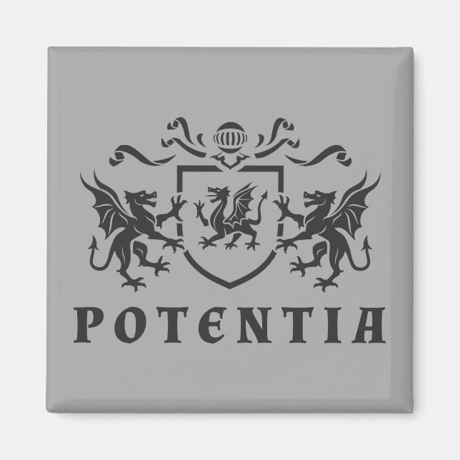 Heraldic Dragon Blazon Magnet (Vorne)