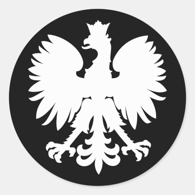 Heraldic Eagle Runder Aufkleber (Vorderseite)