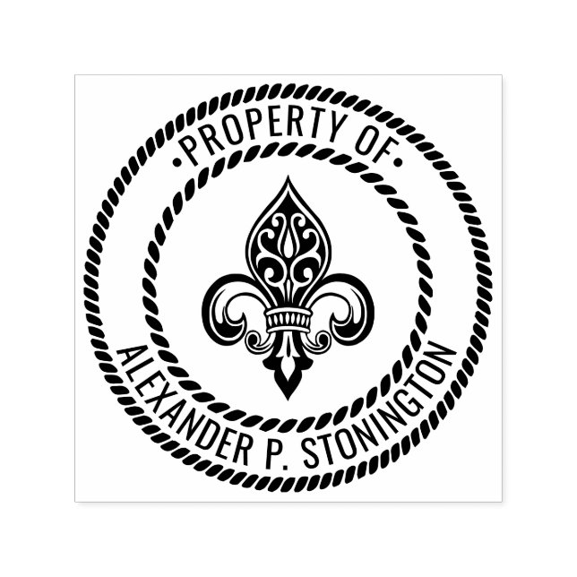 Heraldic Lilie #26B Property of Rope Frame Permastempel (Design)