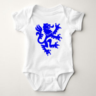 Heraldic Lion 01 - Blau Baby Strampler