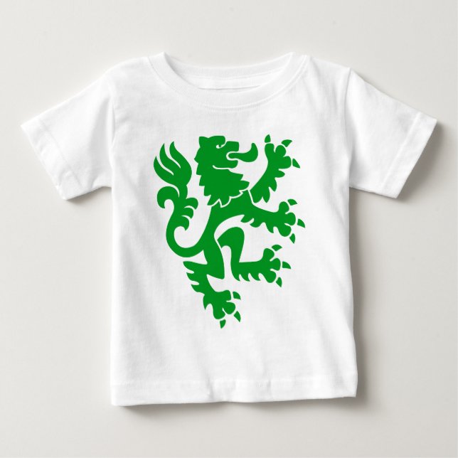 Heraldic Lion 01 - Gras Green Baby T-shirt (Vorderseite)