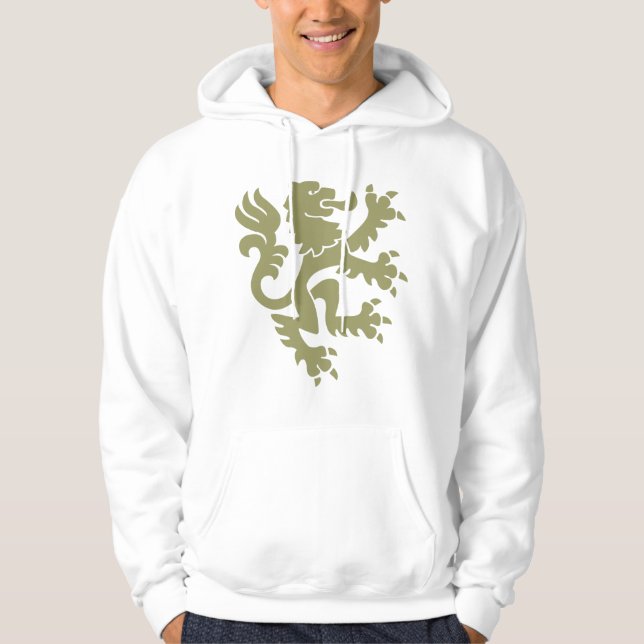 Heraldic Lion 01 - Khaki Hoodie (Vorderseite)