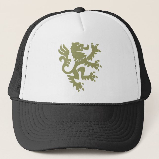 Heraldic Lion 01 - Khaki Truckerkappe (Vorderseite)