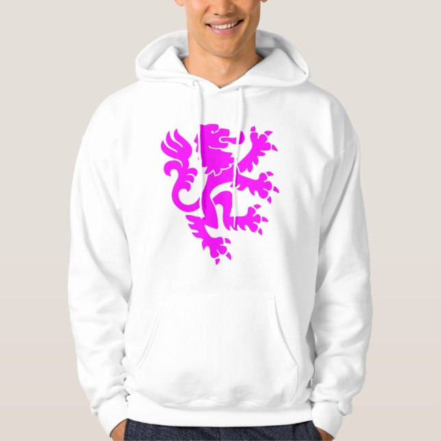 Heraldic Lion 01 - Magenta Hoodie (Vorderseite)