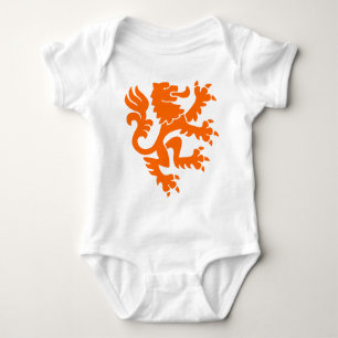 Heraldic Lion 01 - Orange Baby Strampler