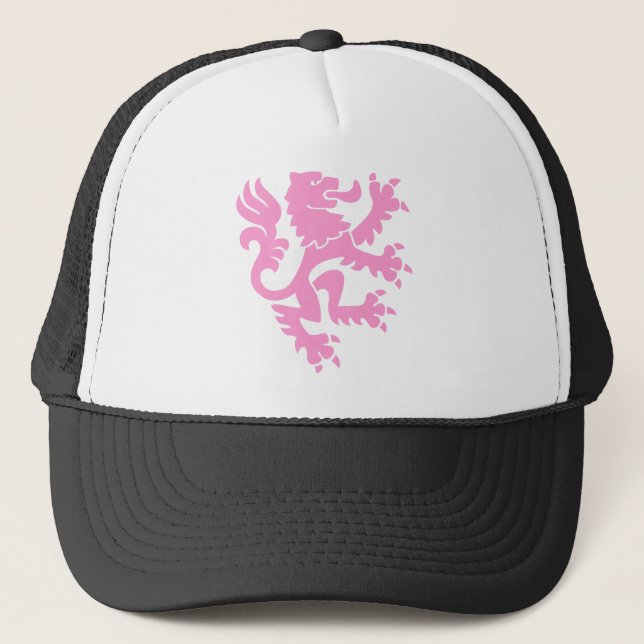 Heraldic Lion 01 - Rosa Truckerkappe (Vorderseite)