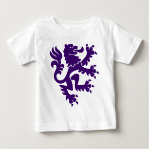 Heraldic Lion 01 - Tiefes Purpur Baby T-shirt