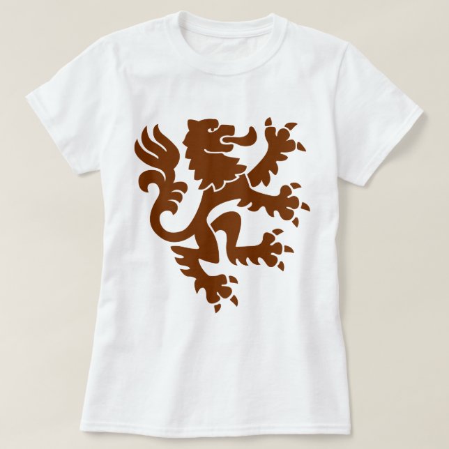 Heraldic Lion 01 - Walnut T-Shirt (Design vorne)