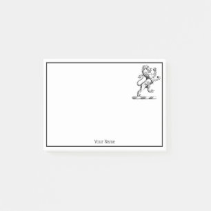 Heraldic Lion Stehendes Wappen Emblem Post-it Klebezettel