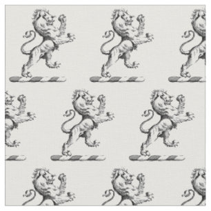 Heraldic Lion Stehendes Wappen Emblem Stoff