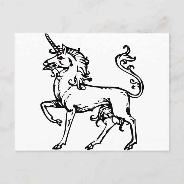 Heraldic Unicorn Postkarte (Vorderseite)