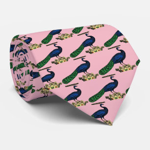 Heraldisch Vintage stilisierter Pfau auf Krone C Krawatte