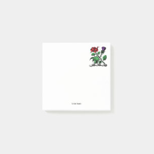 Heraldische Rose & Distel Wappen Crest Farbe Post-it Klebezettel