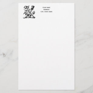 Heraldische Rose und dünne Schicht aus Wappen Embl Briefpapier