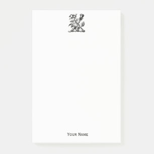 Heraldische Rose und dünne Schicht aus Wappen Embl Post-it Klebezettel