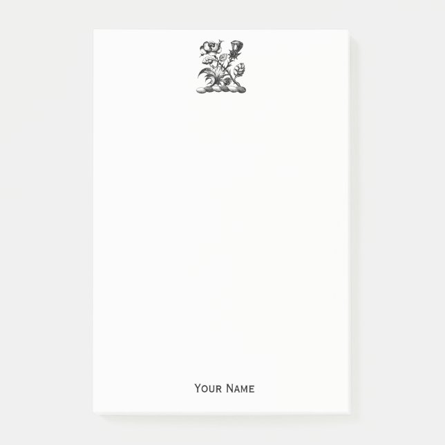 Heraldische Rose und dünne Schicht aus Wappen Embl Post-it Klebezettel (Vorderseite)