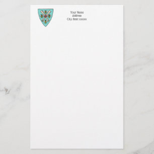 Heraldische Vintage 4 Bienen-Rollen auf Schild-Wap Briefpapier