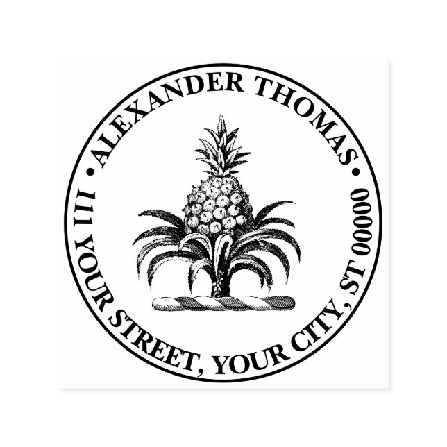 Heraldischer Ananas-Vorbote aus Wappen Permastempel (Design)