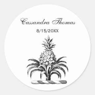 Heraldischer Ananas-Vorbote aus Wappen Runder Aufkleber