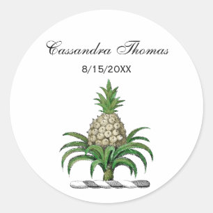 Heraldischer Ananas-Vorbote aus Wappen Runder Aufkleber