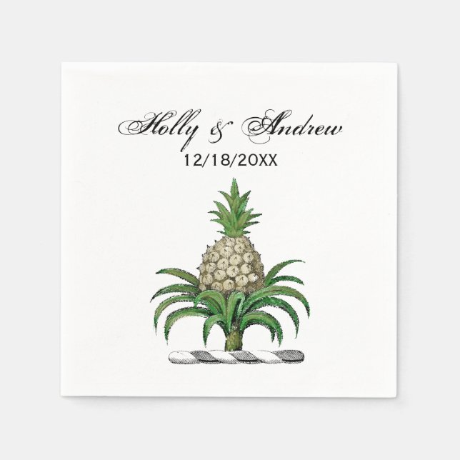 Heraldischer Ananas-Vorbote aus Wappen Serviette (Vorderseite)