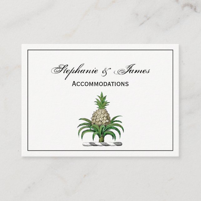 Heraldischer Ananas-Vorbote aus Wappen Visitenkarte (Vorderseite)