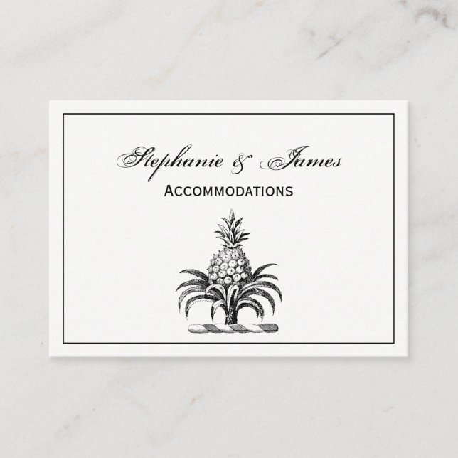 Heraldischer Ananas-Vorbote aus Wappen Visitenkarte (Vorderseite)