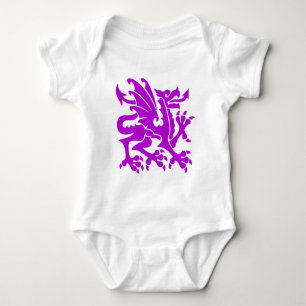 Heraldischer Drache 01 - Lila Baby Strampler