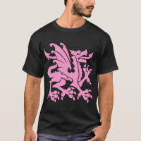 Heraldischer Drache 01 - Rosa