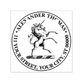 Heraldischer Einhornmütze für WaffenEmbleme Permastempel