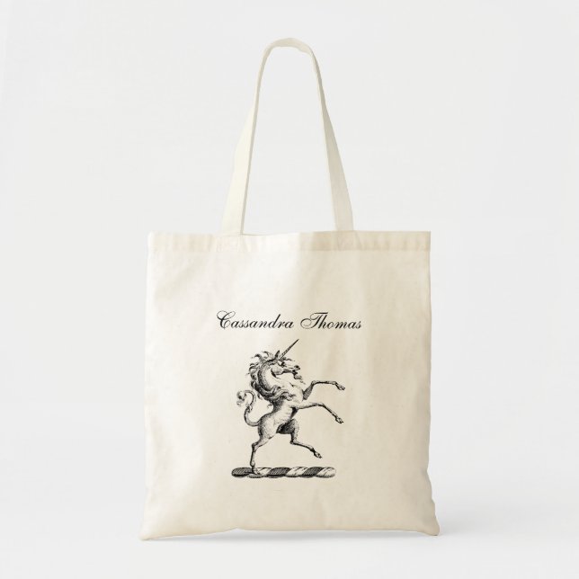 Heraldischer Einhornmütze für WaffenEmbleme Tragetasche (Vorne)