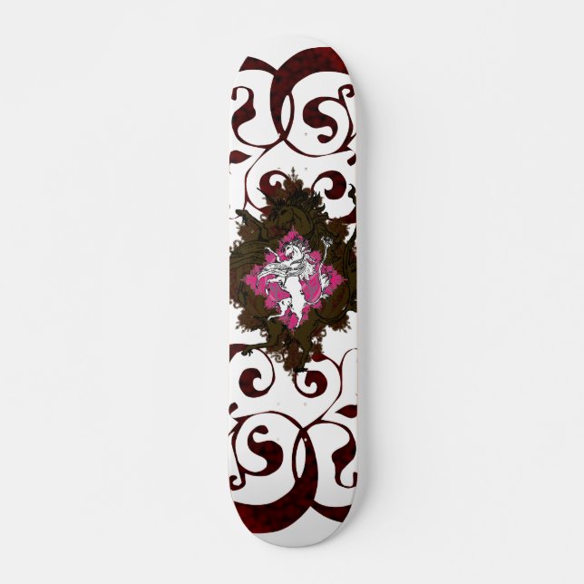 Heraldisches Einhorn Skateboard (Vorne)