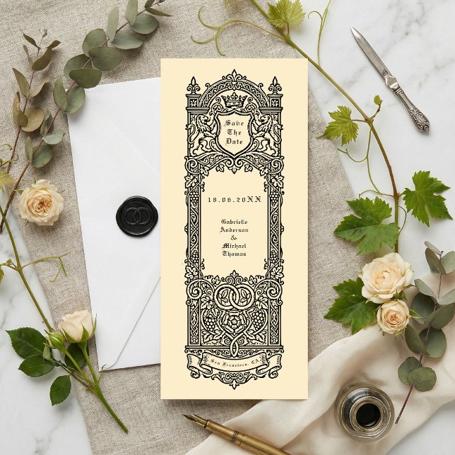 Heraldisches Monogramm Save-the-Date Einladung (Von Creator hochgeladen)