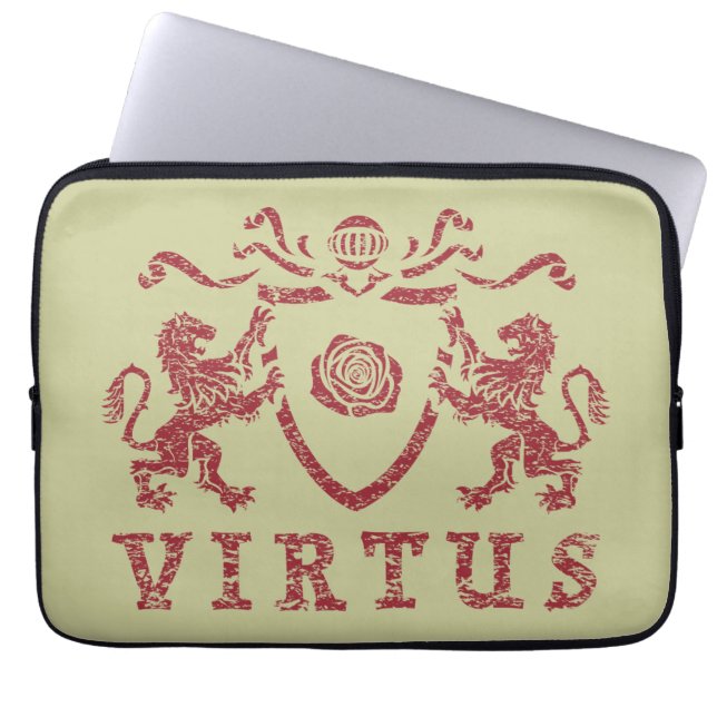 Heraldisches Rosen-Neopren 13 Zoll Laptop-Hülse Laptopschutzhülle (Vorderseite)