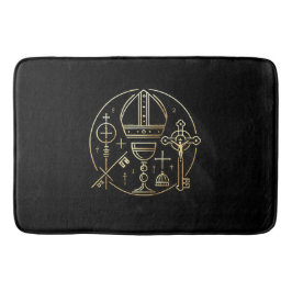 Heraldisches Symbol Papst Badematte