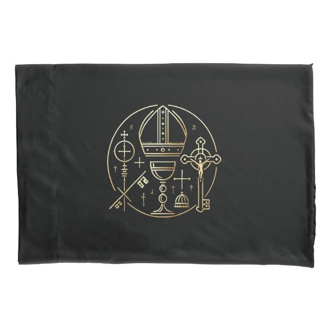 Heraldisches Symbol Papst Kissenbezug (Vorderseite)