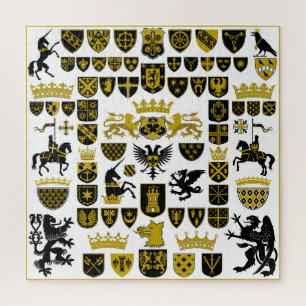 Heraldry Wappen, symbolische Designs.