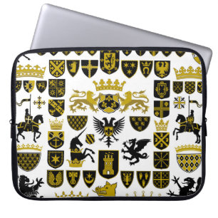 Heraldry Wappen, symbolische Designs. Laptopschutzhülle